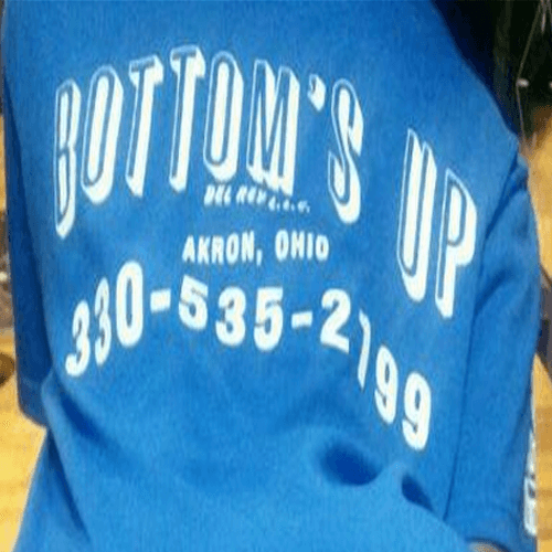Logo for Bottoms Up Lounge