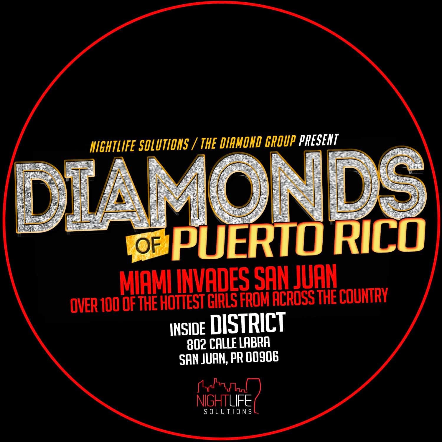 Logo for Diamonds of Puerto Rico/District Gentlemen's Club